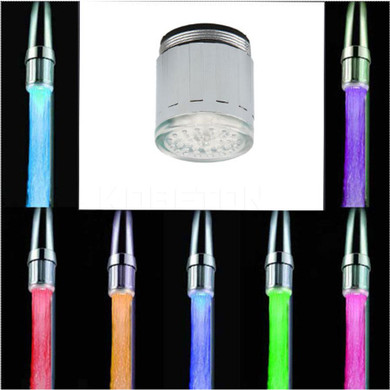 Glow LED Light Water Stream Torneiras Cozinha Faucet Tap 7 Colors Changing RGB Glow Shower Faucet Pressure Sensor Shower Head