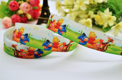 7/8" Kawaii Cartoon Ribbon For Diy Hairbow headwear printed grosgrain ribbon gift decoration ribbons x-020