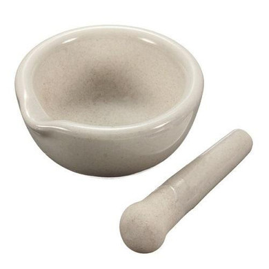 60mm Mini Porcelain Mortar and Pestle Mixing Grinding Bowl Set DIY Tool White