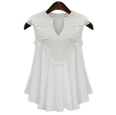 5XL Summer Women Blouse Lace Vintage Sleeveless Blouses White Black Crochet Casual Shirts Plus SizeTops 5XL Summer Women Blouse Lace Vintage Sleeveless Blouses White Black Crochet Casual Shirts Plus SizeTops