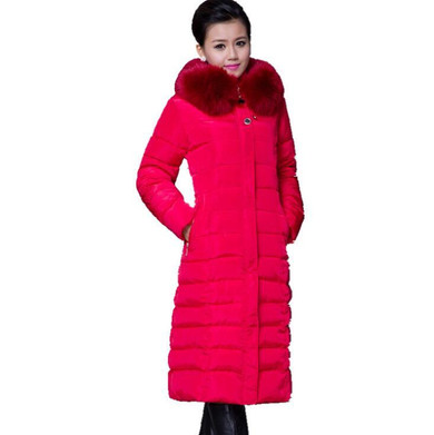 5XL Plus Size Winter Jacket Women 2017 Winter Coat Long Parka Luxury Fur collar Cotton-Padded Coat Women Wadded Jackets