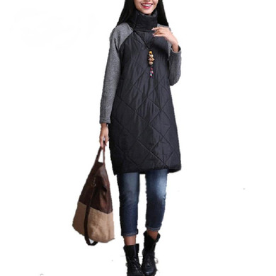 2018 Autumn Spring Women Loose Dress Turtleneck Long Sleeve A-Line Vestidos Plus Size Black Warm Autumn Loose Women Dress Tunic 2018 Autumn Spring Women Loose Dress Turtleneck Long Sleeve A-Line Vestidos Plus Size Black Warm Autumn Loose Women Dress Tunic