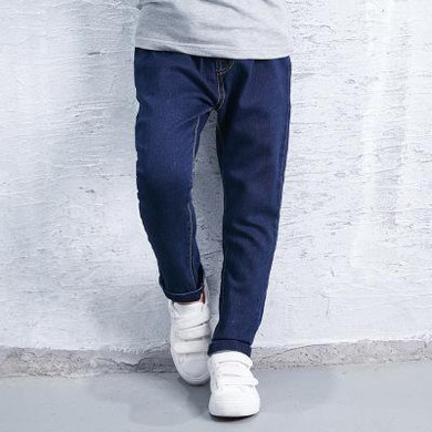 boys Girls Jeans 2018 New Spring Elastic Waist Denim Jeans For Girl Boy Regular Kids Blue Pants Trousers Children Clothing J106