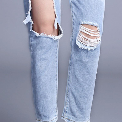 Boyfriend Hole Ripped Jeans Women Cool Low Waist Denim Harem Jean For Female 2017 Spring Vintage Ankle-Length Pantalon Femme