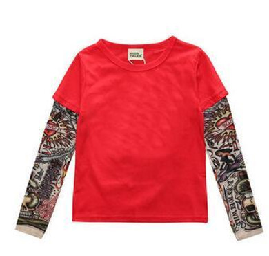 Boy Tattoo T Shirt Spring New Cartoon Children T Shirts Boys Kids T-Shirt Designs Clothing For Boys Baby Clothing Girls T-Shirts