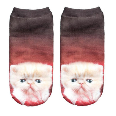 3D Printed Decoration Animal Women Socks Casual Cute Cat Unisex Low Cut Ankle Sock Novel Style Moistureproof Sokken Socks Meias