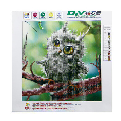 3D Diamond Painting Cross Stitch Pattern 5D Diamond Embroidery Owl Mosaic Resin Full Drill Home Decor DIY Painting 25*25CM