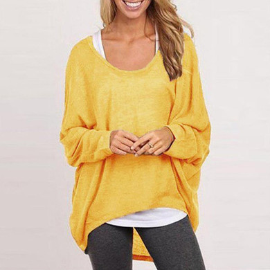 2018 Spring Plus Size 3XL 4XL 5XL Women T Shirt Batwing Long Sleeve Shirts Irregular Hem Casual female Tops Large Sizes tunics