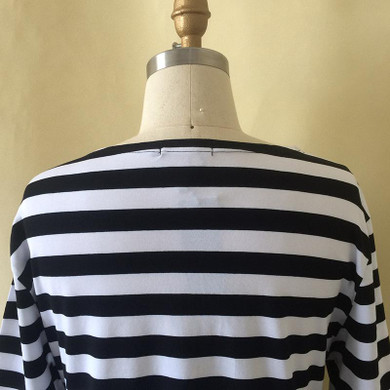 5XL 6XL Large Size 2018 Autumn Summer Dress Big Size Black White Striped Dress Straight Dresses Plus Size Women Clothing Vestido