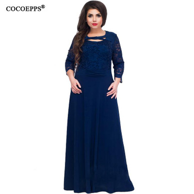 5XL 6XL 2018 New lace Women Dress plus Size Elegant long Dress Big Size Robe Large Size Evening Party Dresses Female vestidos