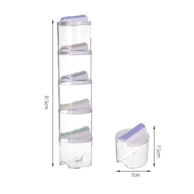5Pcs/Set Practial Transparent Seasoning Cans For Kitchen Spice Rack Condiment Bottles Pepper Shakers Box