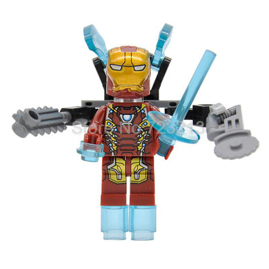 Single Sale Iron Man Avengers Super Hero Figure Marvel Ironman Iron-Man Building Block Sets Model Bricks Toys For Children