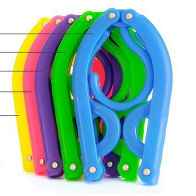 single loaded Fold Hang Plastic Hook Fold Hanger Clothes Pegs Laundry Product Travel Space Saving Wardrobe Cloth Hanger Foldable