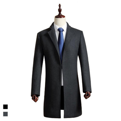 BFSBOYS Winter wool coat men long sections thick woolen coats Mens Casual Fashion Jacket casaco masculino palto peacoat overcoat