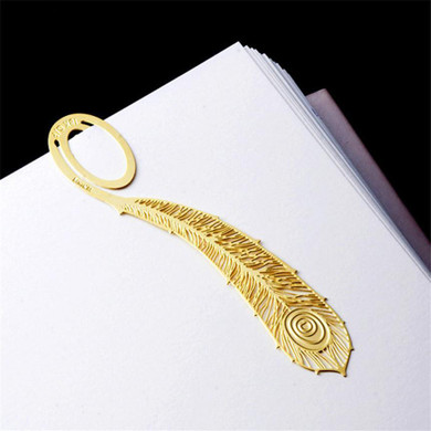 bestselling 2Pcs Book Magazine Label Mark Kid Reading Bookmark Feather Metal Clip oct1024 Extraordinary