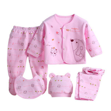 Best Sales (5pcs/set)Newborn Baby 0-3M Clothing Set Brand Baby Boy Girl Clothes 100% Cotton Cartoon Underwear LH6s