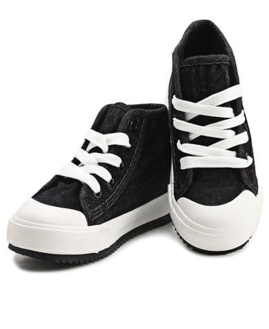 Girls Glow Studded Sneakers - Black