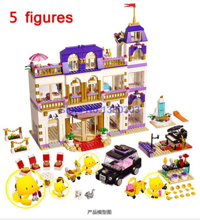 Girls Friends Heartlake Grand Hotel Building Block Figures Model DIY Bricks Compatible With Lego 41101 Lepin 01045 BELA 10547