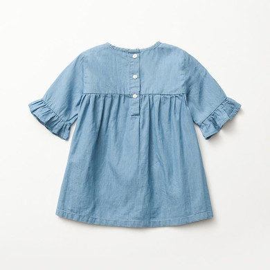 Girls Dresses Jeans Blue Dress For Little Girl Spring 2018 Brand Spring Half Sleeve Clothing Kids Children Clothes W8082