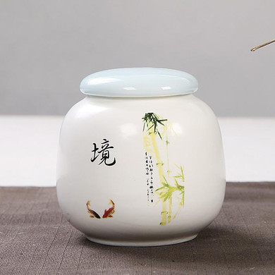 Chinese Style Ceramic Jars for Spice Kitchen Storage Canister Tea Sugar Spice Jars miniature home decor Storage Tank Tea Box