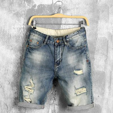 DIMUSI 2017 summer denim shorts male jeans men jean shorts bermuda skate board harem mens jogger ankle ripped wave 38 40,PA028
