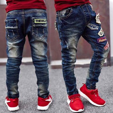 New Year's gift , kids ripped jeans, children wear fashionable style and high quality Boy's jeans Suitable for: 3-14 years