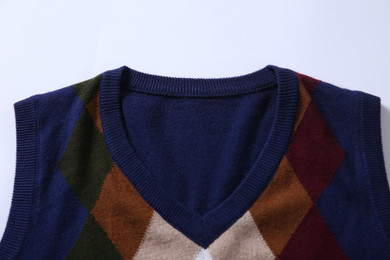 2016 Autumn and winter geometric patterns Men's V-neck sweater vest Men's plaid sleeveless cashmere sweater pullover