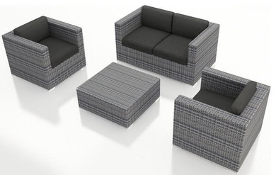 2016 Aluminium Furniture 4 Piece Weathered Stone Wicker Patio Sofa Set