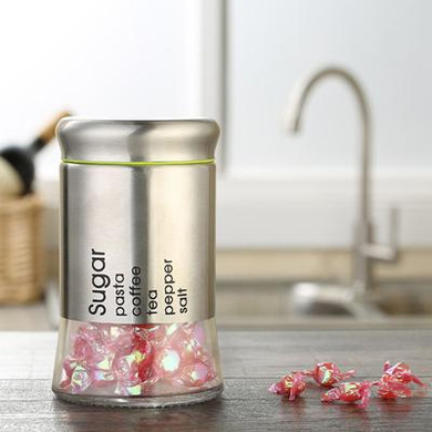 1pcs Coffee Sugar Storage Glass Bottles With Lid Spice Jar Tea Bottle Container Home Kitchen Tool Storage Organizer