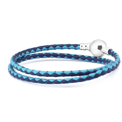 Bracelet Mixed Blue Woven Double Leather Charm Bracelets for Women Men 925 Silver Jewelry Pulseira Masculina Feminina Bracelet Mixed Blue Woven Double Leather Charm Bracelets for Women Men 925 Silver Jewelry Pulseira Masculina Feminina