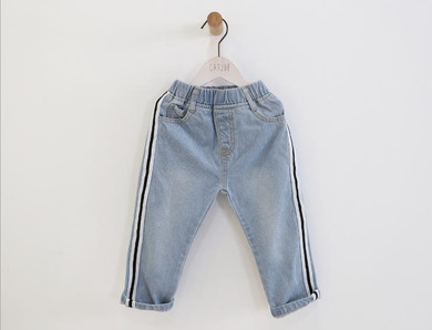 Boys Pants Jeans 2018 Fashion Boys Girls Jeans For Spring Autumn Children's Denim Trousers Kids Dark Blue Designed Pants