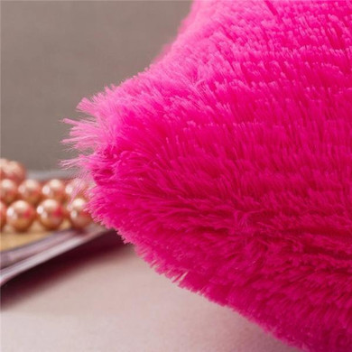 18" X 18" Super Soft Plush Faux Fur Cushion Cover Pillow Case Home Bed Sofa