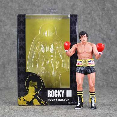 17.5cm 4 Styles America NECA Rocky III Figure Rocky Balboa Clubber Lang 40th Anniversary Boxer PVC Figure Action Model Toys Gift