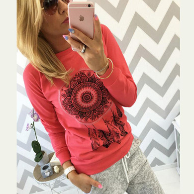 2017 Autumn Women Sweatshirt Casual Long Sleeve O Neck Print Pullover Jumper Hoodies Sweatshirts Fashion Tops Sudaderas Mujer 2017 Autumn Women Sweatshirt Casual Long Sleeve O Neck Print Pullover Jumper Hoodies Sweatshirts Fashion Tops Sudaderas Mujer