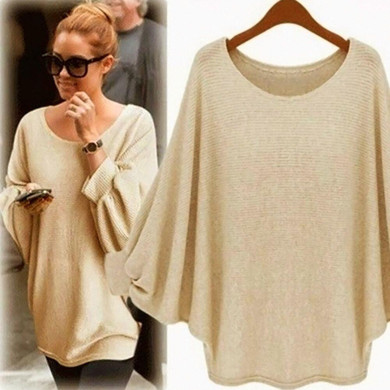 2017 autumn winter Women Oversized sweaters women fashion sexy Oneck sweater loose batwing sleeve pullover sudaderas
