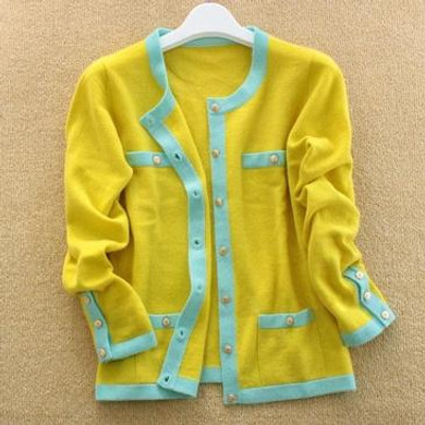 2017 autumn Winter Women cashmere cardigan sweater coat female cardigan Europe and America Fan-sleeved cardigan sweater