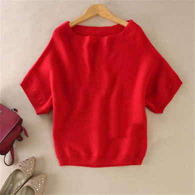 2017 autumn winter sweater women cashmere sweater loose size batwing shirt short-sleeve knitted wool sweater female pullover