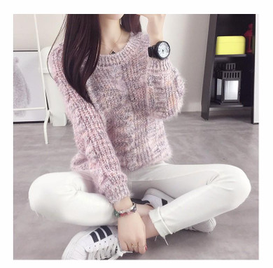2017 Autumn Winter Slim Thin Sweaters Women Long Sleeve Pullover Knitted Sweater Pull Femme Women Pullovers Tops Clothes