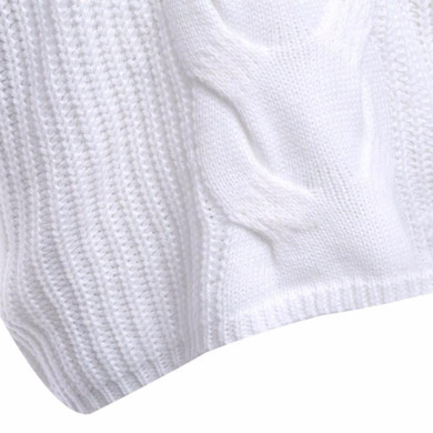 New 2017 Women Sweater Sexy White V neck Warm Knitted Sweater Plus Size Women Long Sleeve Pullover Jumper Winter Knitwear Femme