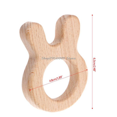 2017 Baby Handmade Natural Wooden Teether Teething Rabbit Pendant Shower Toys DIY Gift AUG29_20 2017 Baby Handmade Natural Wooden Teether Teething Rabbit Pendant Shower Toys DIY Gift AUG29_20