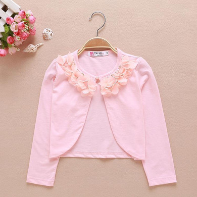 2017 Baby Girls Cardigan Sweater Flowers Long Sleeve Pink Baby Girl Jacket For 1 &amp; 2 Year Old Toddler Baby Clothes AKC165010
