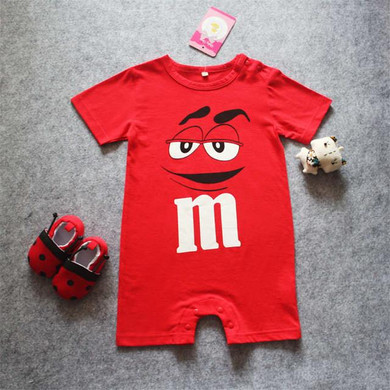 2017 Baby Boy Romper Summer Short Sleeve Cotton Jumpsuit Cartoon Printed Baby Rompers Overalls Newborn Baby Boy Girl Clothes
