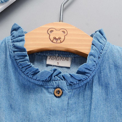 Denim Baby Girl Princess Dress Kid Baby Party Wedding Pageant Dresses girls Clothes