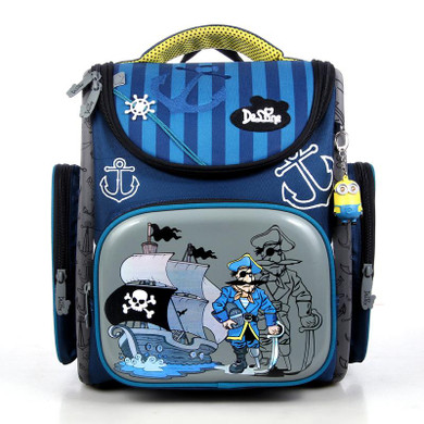 Delune 2017 Children Backpacks High Quality Orthopedic School Bags for Boys Fashion New Mochila Infantil Bolsas Primary 1-5