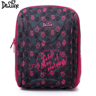 Delune 2017 3D Embroidered Girls Boys Primary School backpack 3-5 Class School Bag Children Orthopedic Cartoon Bear School bags Delune 2017 3D Embroidered Girls Boys Primary School backpack 3-5 Class School Bag Children Orthopedic Cartoon Bear School bags