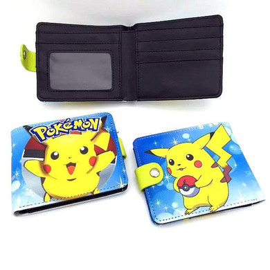 Free Shipping Anime Cartoon Wallet Pocket Monster Pikachu Purse Two/Three Fold Wallets