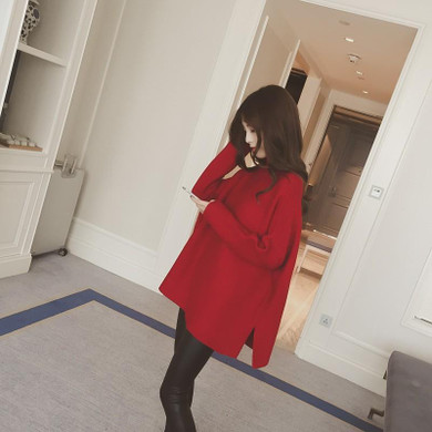 2018 Autumn Winter Women Loose Knitted Sweater Oversized Long Sleeves O-Neck Tops women Outwear Pullovers
