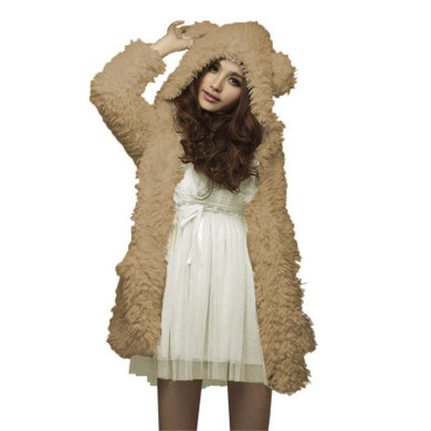 2018 Autumn Winter Sweatshirt Women Coat Warm Fleece Jacket Lovely Bear Ear Casual Black White Hoodie Chaquetas Mujer Plus size