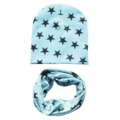 Autumn winter Knit Hats Crochet Scarves Hat Girl Boy Cap Kids Beanie Stars Hat Cotton Children Collar Scarf baby cap child cap
