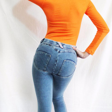 2018 Hit high quality fashion spring summer women cotton pants Low waist plus size pencil skinny freddy jeans female full length